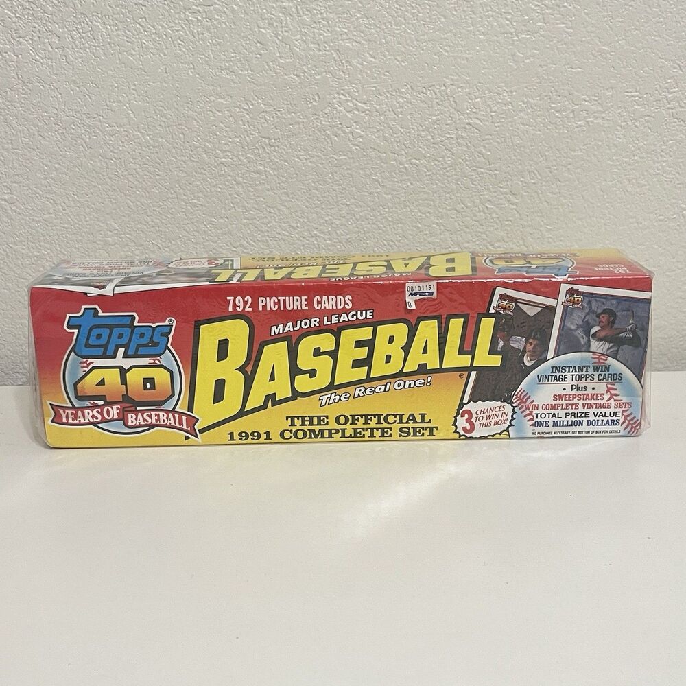 Topps 1991 Baseball Complete Set 792 Cards Major League Baseball (MLB) SEALED